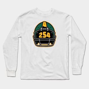 Retro Football Helmet 254 Area Code Waco Texas Football Long Sleeve T-Shirt